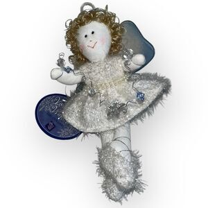 Russ Berrie Visions Of Winter 8" Angel Ballerina Ornament Beaded Judy Lynn